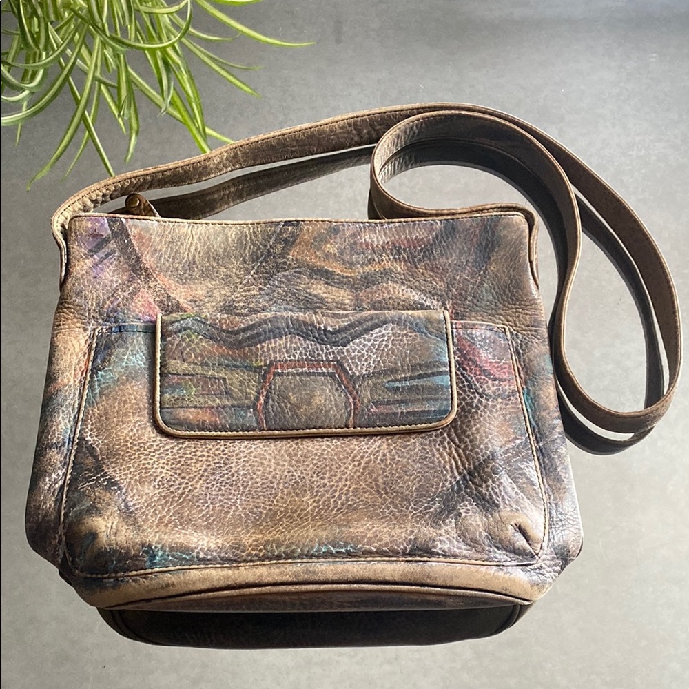 Vintage Style Brown Crossbody Bag